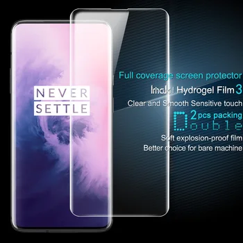 OnePlus 7 Pro Screen Protector IMAK Hidrogelio III Priekyje ir užpakalinėje 0,15 MM Minkštos TPU Apsauginiai Filmas OnePlus 7 Ne Stiklo