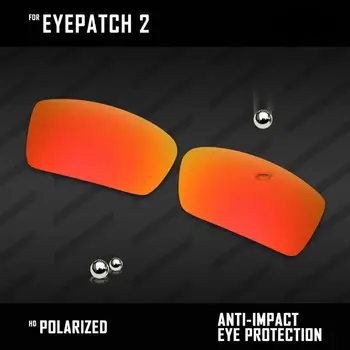 OOWLIT 3 Poros, Poliarizuota Akiniai Pakeitimas Objektyvai už Oakley Eyepatch 2-Black & Fire Red & Ice Blue