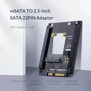 ORICO mSATA 2,5 Colio SATA 22PIN Adapteris SSD Adapterio plokštę Visas Aukštis Dydžio Pritarė mSATA, kad SATA3 SSD 25X30 mSATA SSD