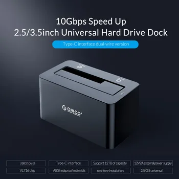 ORICO USB3.1 HDD Case SATA į USB C Kietojo Disko Gaubto 10Gbps Greitai 2.5