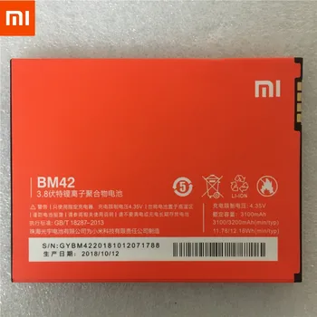 Originalios Atsarginės naujos BM42 Baterija 3100 mAh už Xiaomi Baterija sandėlyje Su Sekimo numerį