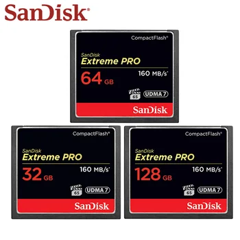 Originalios SanDisk Extreme Pro Atminties Kortelė 32GB 64GB 128 GB Compact Flash Kortelės UDMA 7 Didelės Spartos CF Kortelė 160MB/s HD vaizdo Kamera
