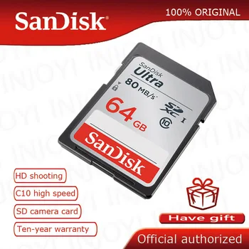 Originalios SanDisk Ultra 10 Klasė SD Kortelė, SDHC SDXC Atminties Kortelė 16GB 32GB 64GB C10 80MB/s Carte SD Parama europos sąjungos Oficialusis Patikra