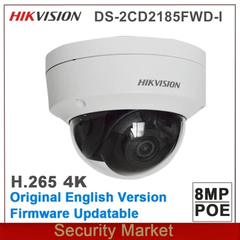 Originalo anglų hikvision DS-2CD2185FWD-aš 8MP Tinklo Dome 4K vaizdo Kamera Paramos POE IR 30m IP67 cctv-IP mini dome kameros