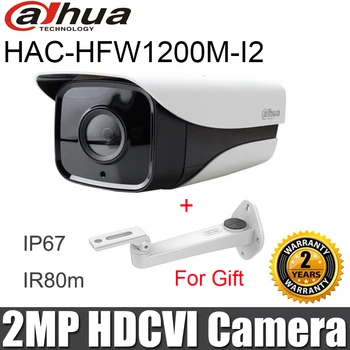 Originalus 2MP HDCVI Kamera HAC-HFW1200M-I2 HD 1080P Tinklo IP67 80m IR Atstumas DH-HAC-HFW1200M-I2 Kulka Saugumo Kameros
