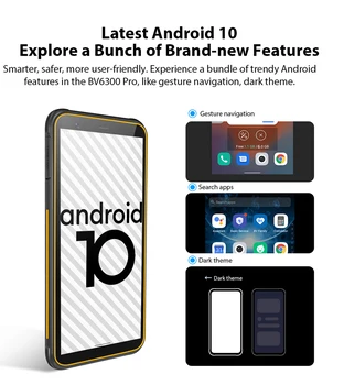 Originalus Android 10.0 Mobiliojo Telefono BLACKVIEW BV6300 Pro Gel P70 6GB 128GB Išmanųjį telefoną 4380mAh NFC IP68 Vandeniui Tvirtas Telefonas