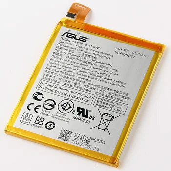 Originalus ASUS Didelės Talpos C11P1511 Baterija ASUS Zenfone3 Ze552kl Z012da Z012de 2900mAh Lenkimo linija
