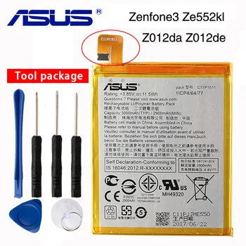 Originalus ASUS Didelės Talpos C11P1511 Baterija ASUS Zenfone3 Ze552kl Z012da Z012de 2900mAh Lenkimo linija