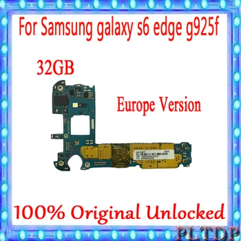 Originalus, Atrakinta Pagrindinė Plokštė 32GB Samsung Galaxy S6 Krašto G925F Atrakinti Europa 