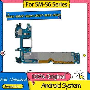 Originalus, Atrakinta Plokštė Samsung Galaxy S6 G920F G920P G920V G920A G920T G920I G920F Mainboard Logika Pagrindinės plokštės
