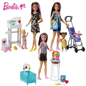 Originalus Barbie18 Colių Lėlė Baby vaikų Darželio-Dovanų Rinkinys Rūpintis Kūdikių, Mergaičių PlayToys vaikams Gimtadienio Dovana bonecas