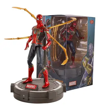 Originalus Disney 23cm Marvel Keršytojas Begalybės Karo Geležis Spider Žaislai žmogus-Voras PVC Veiksmų Skaičius, Kolekcines, Modelį, Superhero Žaislas D