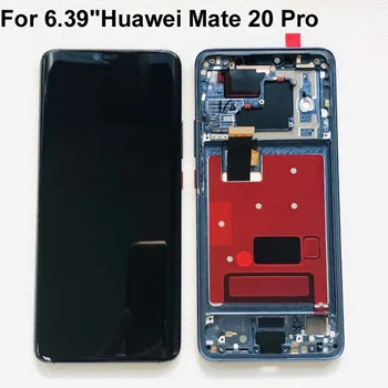 Originalus Garantija Huawei Mate 20 Pro mate 20pro mate20 pro LCD Ekranas Jutiklinis Ekranas skaitmeninis keitiklis Asamblėjos+Rėmelis+pirštų atspaudų