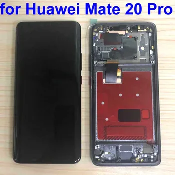 Originalus Garantija Huawei Mate 20 Pro mate 20pro mate20 pro LCD Ekranas Jutiklinis Ekranas skaitmeninis keitiklis Asamblėjos+Rėmelis+pirštų atspaudų