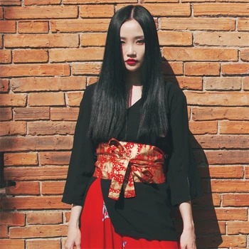 Originalus Japonų Stiliaus Moteris, Kimono Diržas Harajuku Gėlių Mados Streetwear Derliaus Juostos Yukata Pločio Diržai Cummerbunds