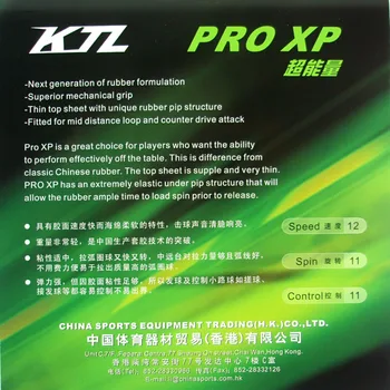Originalus KTL Pro XP kauliukų-in stalo teniso pingpong gumos su kempine