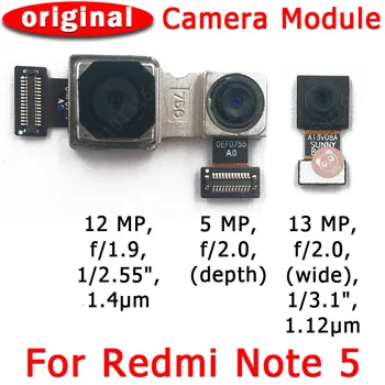 Originalus Priekinis Galinis galinė vaizdo Kamera Už Xiaomi Redmi 5 Pastaba Pro 5A Premjero Pagrindinis Susiduria Kamera Modulis Flex Kabelis atsarginės Dalys