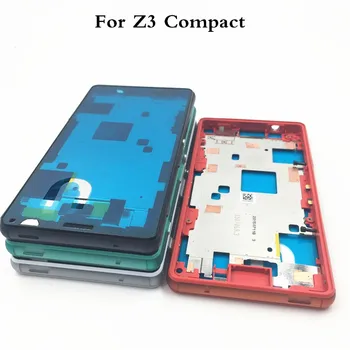 Originalus Sony Xperia Z3 Kompaktiškas Z3 mini D5803 D5833 Korpuso dangtis bezel priekiniai faceplate Viduryje Bezel Viduryje rėmelį