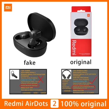 Originalus Xiaomi Airdots 2 Belaidės Ausinės TWS Redmi Airdots 5.0 