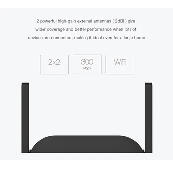 Originalus Xiaomi Mijia WiFi Stiprintuvas Pro 300M WIFI Booster Kartotuvas Maršrutizatorius Tinklo Expander Galia Extender 2 Antenos Roteador