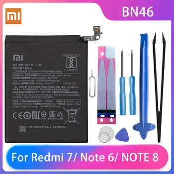 Originalus Xiaomi Redmi 7/Redmi 8 Pastaba Redmi 6 Pastaba Telefono Baterijų BN46 4000mAh Nemokamus Įrankius, Telefono Baterija AKKU