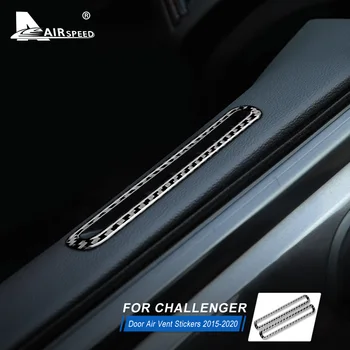 ORO Anglies Pluošto Dodge Challenger 2016 2017 2018 2019 2020 Reikmenys, Automobilių Durys Oro Išleidimo Angos Dangtelio Apdaila Lipdukas