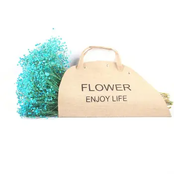 OUNONA Gėlės Krepšys, atsparus Vandeniui Lininis Audinys Džiuto Vertus Gėlių Vyniojimo Dovanų Maišelį, Gėlių Pakavimas už kanapės Krepšiai