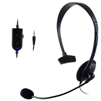 Over-Ear Laidinio Ausinės KOMPIUTERIO Ausinių su Mikrofonu Triukšmo Panaikinimo ir garso reguliavimas, Tinka PS4 Žaidimų Konsolę