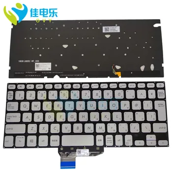 OVY JP Japonijos foninio Apšvietimo Klaviatūra ASUS VivoBook S14 X430 X430FN X430FA X430UA X430UF Japonija Sidabro Klaviatūros 0KNB0 260AJP00