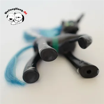 P11 035 Veiksmų Skaičiai 10-13cm Mažai Cute Arklių Lėlės Modelio Mėlynos skaidrios sparnus Black Princess Luna Žaislai Vaikams