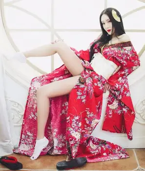 Pagal Užsakymą Pagaminti Seksualus Japonų Kimono Nustatyti Graži Moteris Suknelė Vasaros Veiklos Raudoną Kimono Moteris Šaudyti Drabužiai