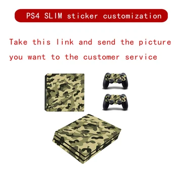 Pagal užsakymą Pagaminti Stiliaus PS4 Plonas Odos Lipdukas Sony Playstation 4 Slim Konsolės Ir 2 Kontroleriai Vinilo Decal Apsaugines Odos 