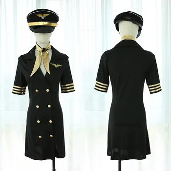 Pagunda Stiuardesės Uniformą Erotinis Seksualus Stiuardesės Kostiumas Sekso Cosplay Policijos Uniformą Japonijos Apatinis Trikotažas Žaisti