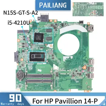 PAILIANG Nešiojamojo kompiuterio plokštę HP Pavilion 14-P Mainboard DAY11AMB6E0 Core SR1EF I5-4210U N15S-GT-S-A2 IŠBANDYTI DDR3