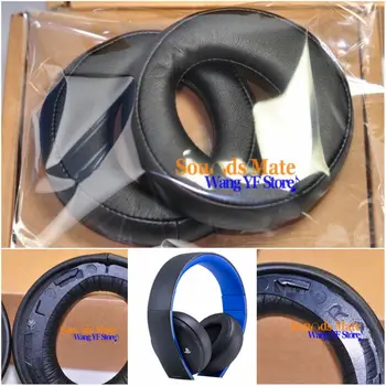 Pakeitimo Juodos Ear Pad Pagalvėlių SONY Aukso Belaidė Stereofoninė laisvų Rankų įranga PS3, PS4 7.1 L R, Ausinių laisvų Rankų įranga