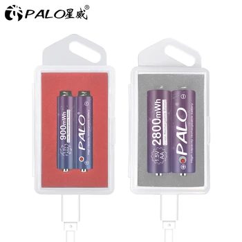 PALO 4pcs 2800mWh AA Li-ion 1,5 V Įkrovimo Baterija (akumuliatorius + 4pcs 1,5 v AAA 900mWh ličio įkraunama baterija 1,5 v, usb kroviklis