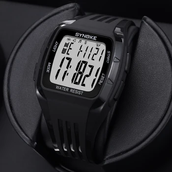 PANARS Mados Vyrų LED Skaitmeninio Laikrodžio 50M atsparumas Vandeniui Sporto Žiūrėti Silikono Dirželis Top Brand Prabanga montre homme relogio