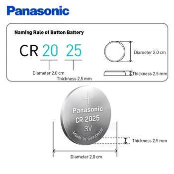 Panasonic Originalus cr2025 Mygtuką Elementų Baterijų 10VNT/DAUG cr 2025 3V Ličio Monetos Baterija Žiūrėti Skaičiuoklė Svoris Masto