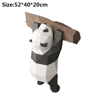 Panda Mielas 3D Popieriniai Kelių Stilių Gyvūnų Papercraft Galvosūkiai 