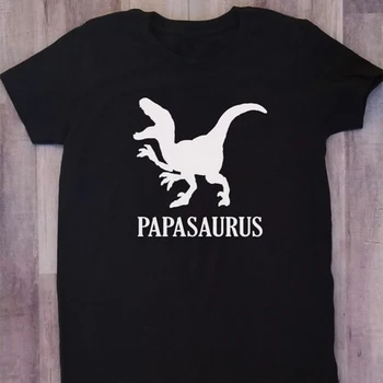 Papasaururs Dinozaurą T-Shirt Atsitiktinis Hipster Tėtis Šeimos Dinozaurų Viršūnes Atsitiktinis Vasaros Dinozaurų Harajuku Marškinėliai Camisetas Komplektus Tee