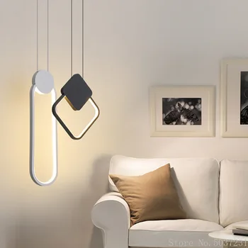 Paprasta Akrilo LED Sieniniai šviestuvai Geometrinis Restoranas Miegamajame Kabo Lempa Baro Turo Kūrybinių Kambarys Naktiniai Led Apšvietimas