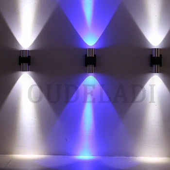 Paprasta, Modernios LED 1 W 2W Aliuminio Vieno ir dviejų Galvų Sieniniai Šviestuvai Laiptų Apšvietimas Koridoriaus Praėjimo Baras KTV Veidrodis Lempos, priekinis žibintas