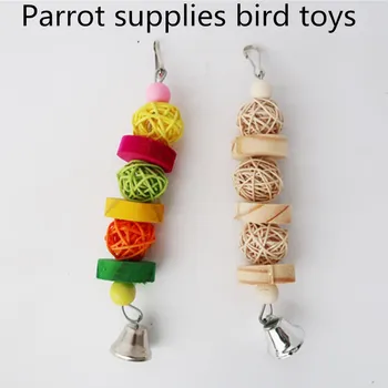 Papūga prekių paukščių žaislai, mediniai kramtyti žaislus sepak takraw žaislai paukščių moliniai žaislai