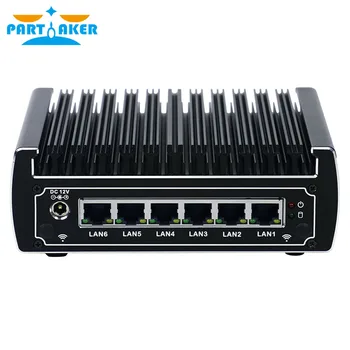 Partaker 6 Ethernet LAN ventiliatoriaus pfsense Mini PC 