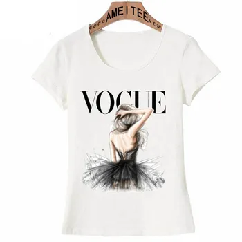 Paryžiaus Couture Spausdinti Atsitiktinis marškinėliai Moterims Topai Vasaros T-Shirt Moteris marškinėliai Mergina Tee Marškinėliai Femme Tees Camiseta Feminina 2018 Naujas