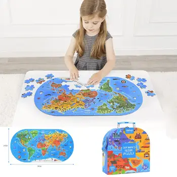 Pasaulio Žemėlapis, Dėlionė Vaikams mokomieji Žaislai Kultūra Geografija Pripažinimo Žaislą Dovanų 100VNT/Set