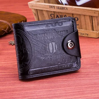 Pasienio eksporto vyrų sagtis trumpas piniginės JAV doleriais modelis kišenėje maišelį