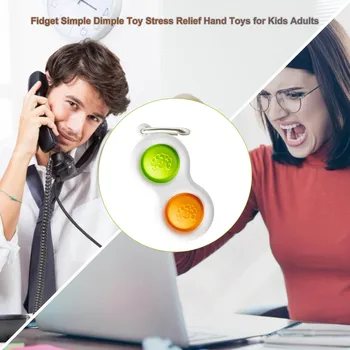 Paspauskite Fidget Paprasta Dimple Žaislas Silikono Streso Pagalbos Ranką Žaislai Išskleidimo Žaislus Vaikams, Suaugusieji, Home Office