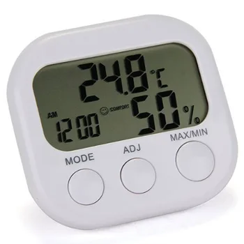 Patalpų vidaus Termometras su Drėgmėmačiu Mini Skaitmeninis Kambario Temperatūros ir Drėgmės Matuoklis Daviklis, LCD Ekrano Su Stovu Namų