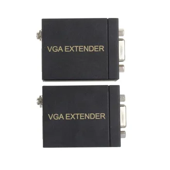 Patikimas Dropshipping VGA Signalas Extender 60M Stiprintuvo Signalo RJ45 CAT-5e/6 Ethernet Kabelis
